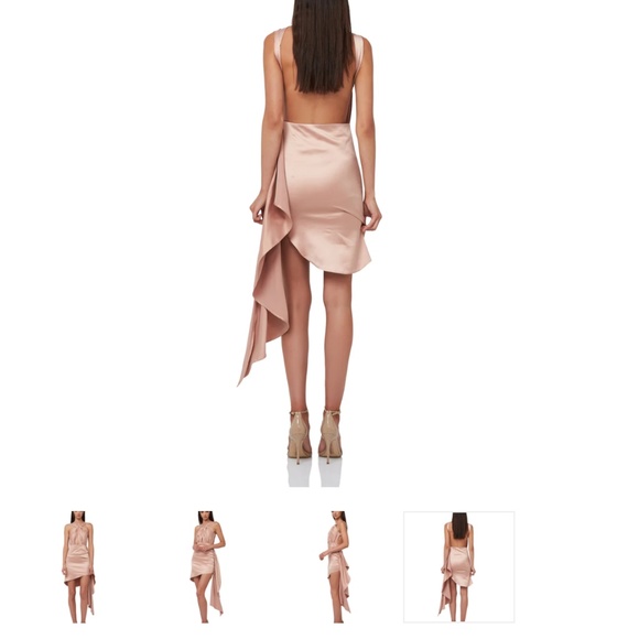 blush silk dress - Picture 3 of 4